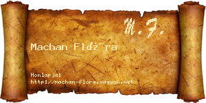 Machan Flóra névjegykártya